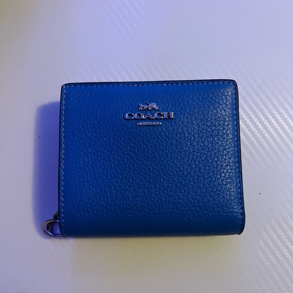 Coach Handbags - Coach snap wallet Racer Blue NEW